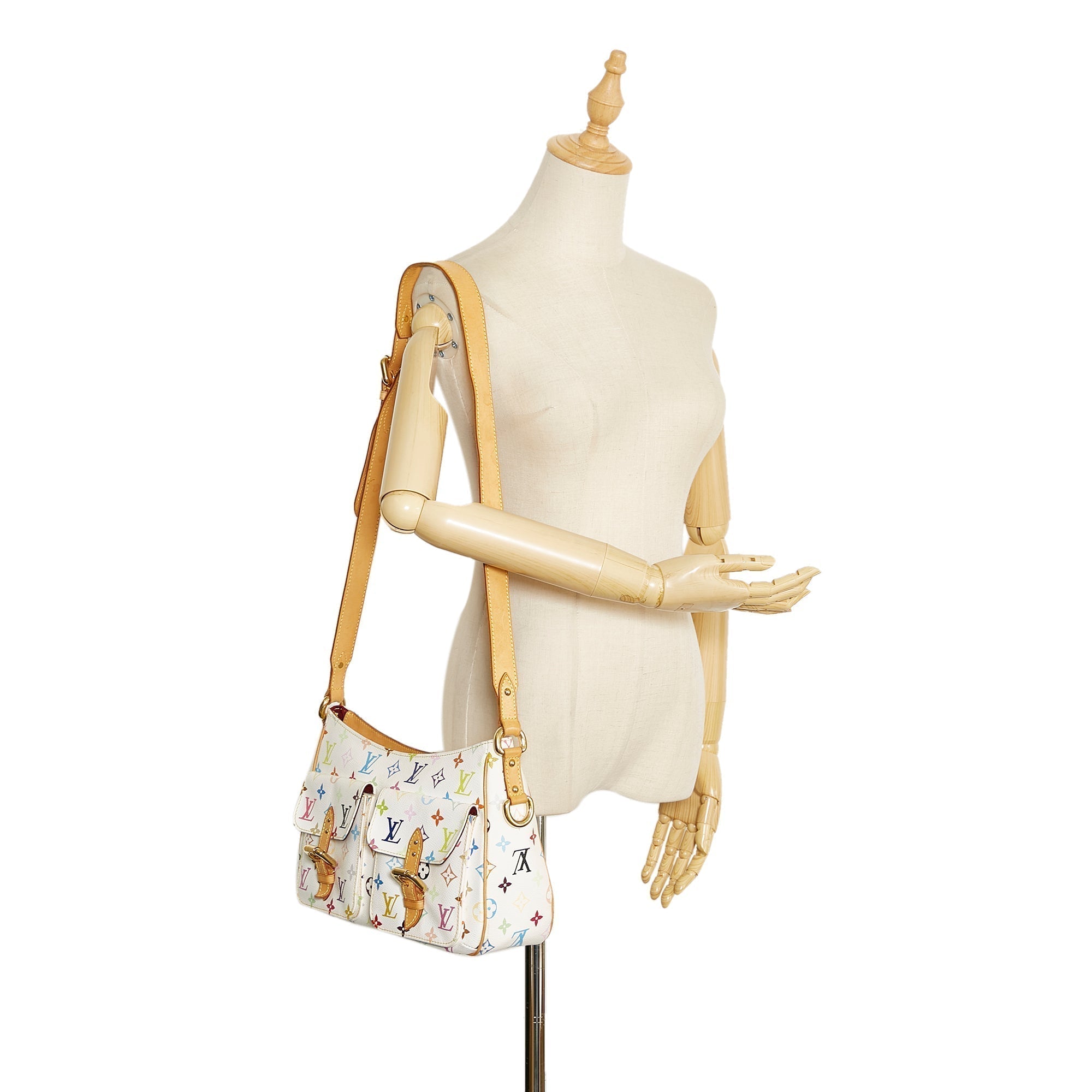 LOUIS VUITTON Monogram Multicolore Lodge PM White