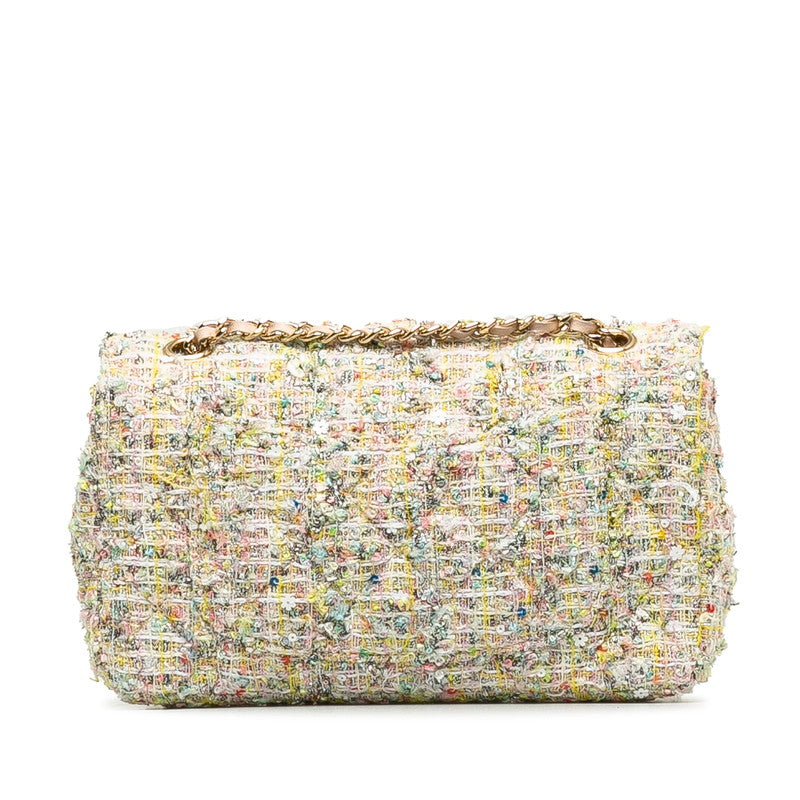 Chanel Mini Tweed Garden Party Reissue Single Flap Bag Cotton Shoulder Bag in Excellent condition