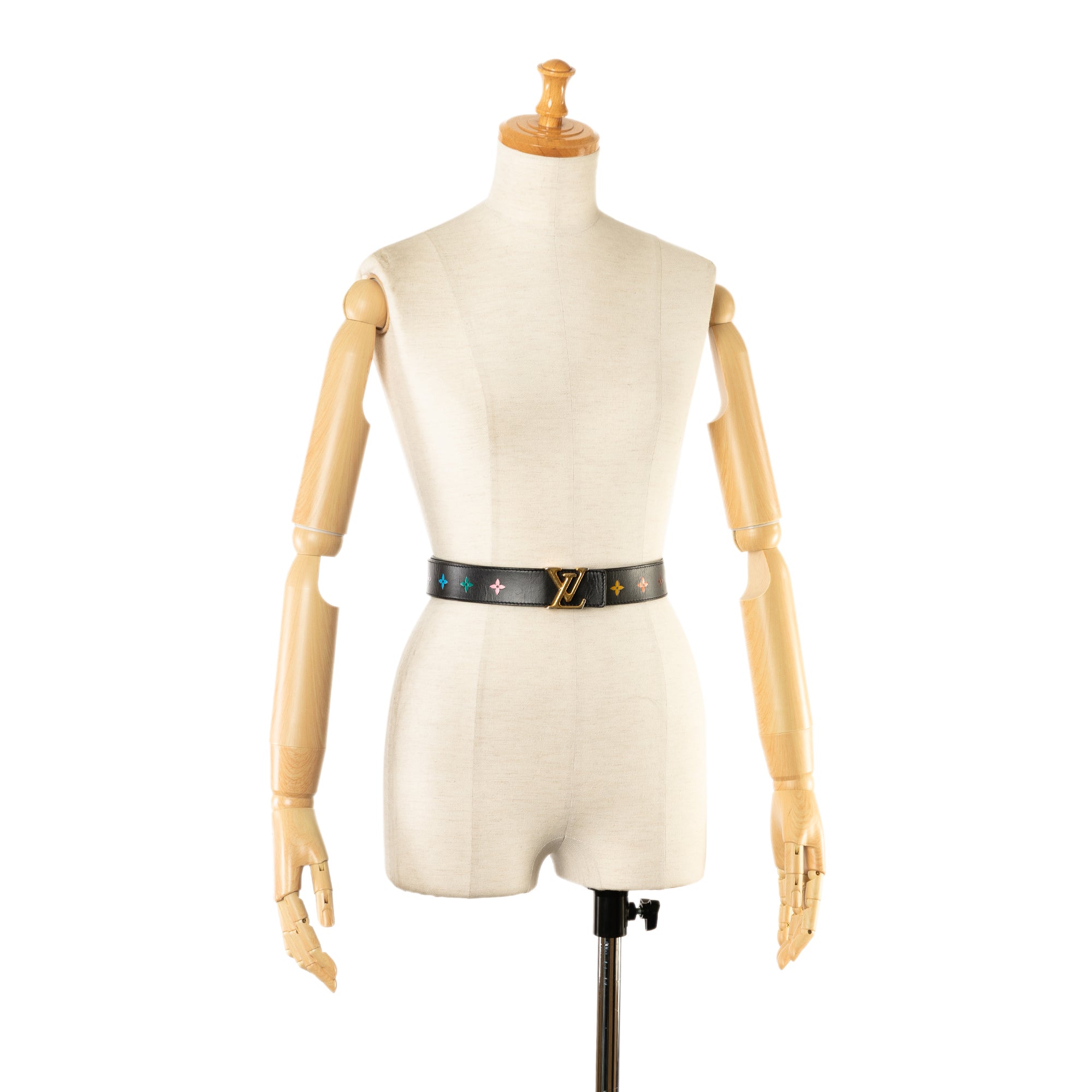 Black Louis Vuitton Monogram New Wave Belt