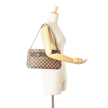 Brown Louis Vuitton Damier Ebene Aubagne Shoulder Bag