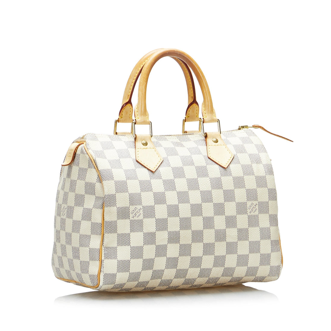 LOUIS VUITTON Damier Azur Speedy 25 White