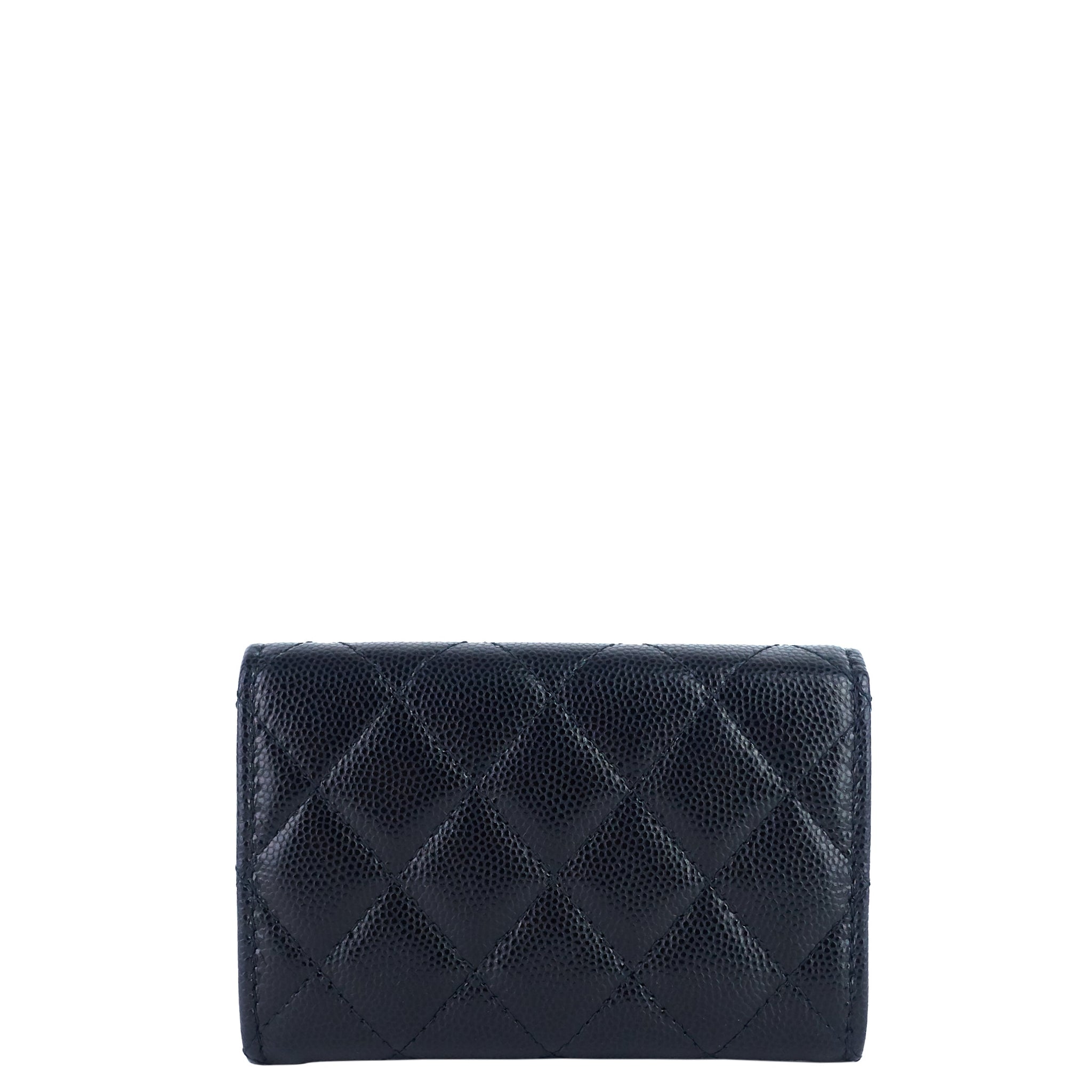 CHANEL 23P XL Caviar Leather Card Holder