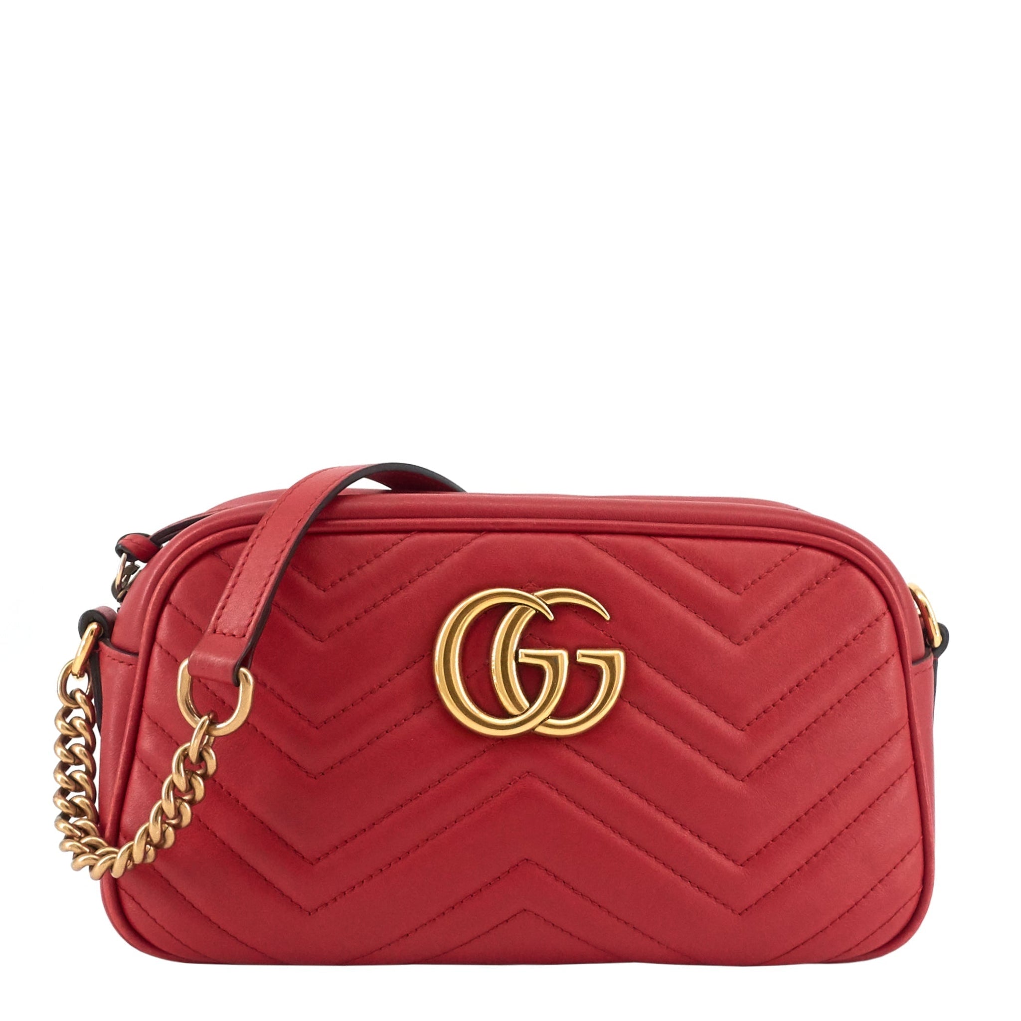 GUCCI GG Marmont Small Matelasse Calfskin Shoulder Bag