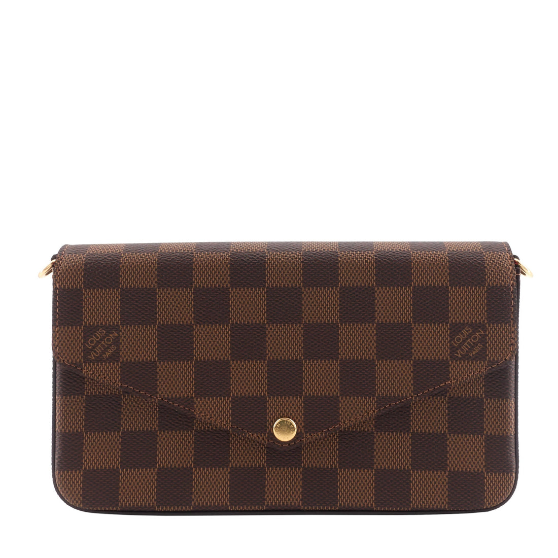 LOUIS VUITTON Felicie Pochette Damier Ebene Canvas Bag