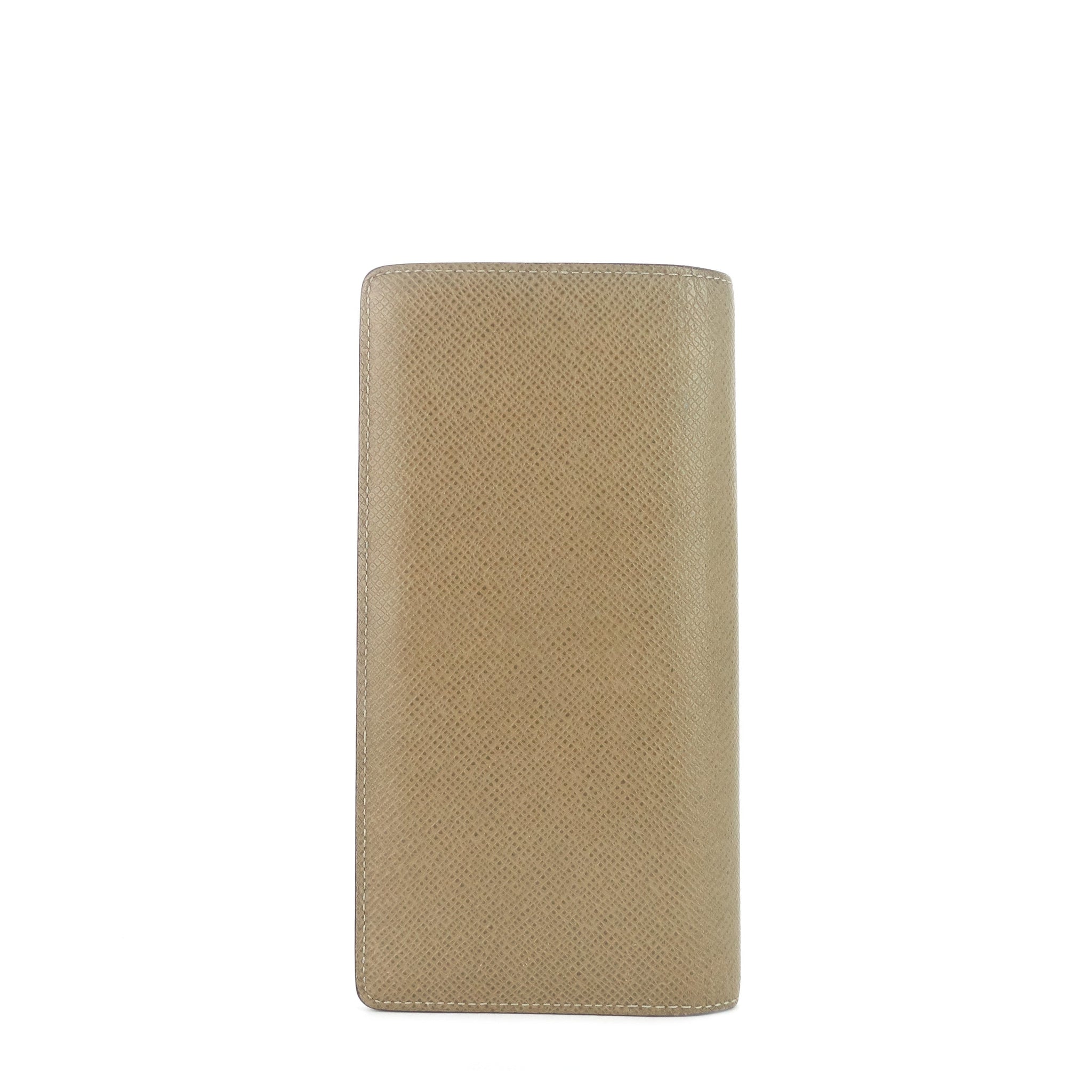 LOUIS VUITTON Brazza Taiga Leather Wallet