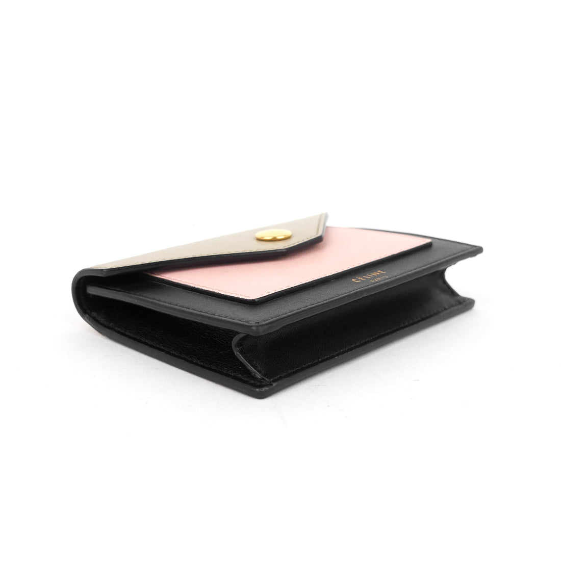 Celine Pocket Tricolour Calfskin Card Holder