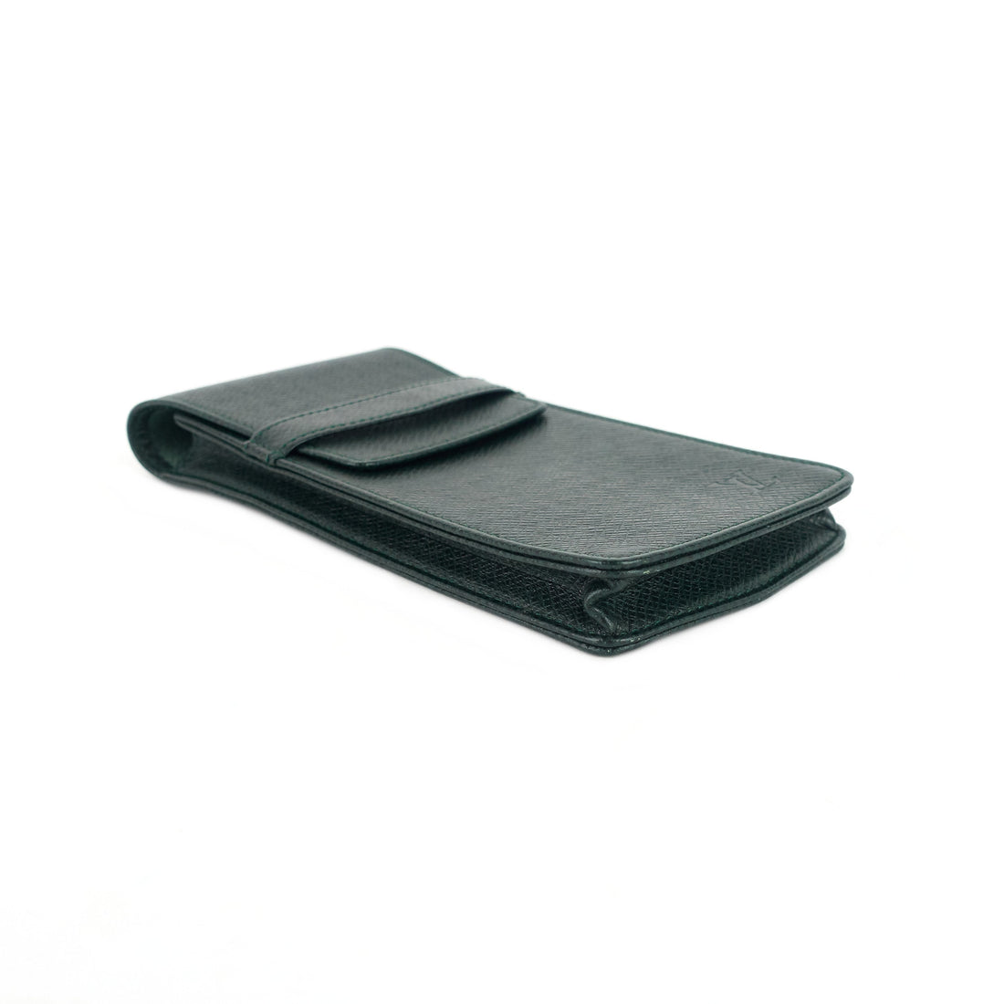 LOUIS VUITTON Green Taiga Leather Pen Holder