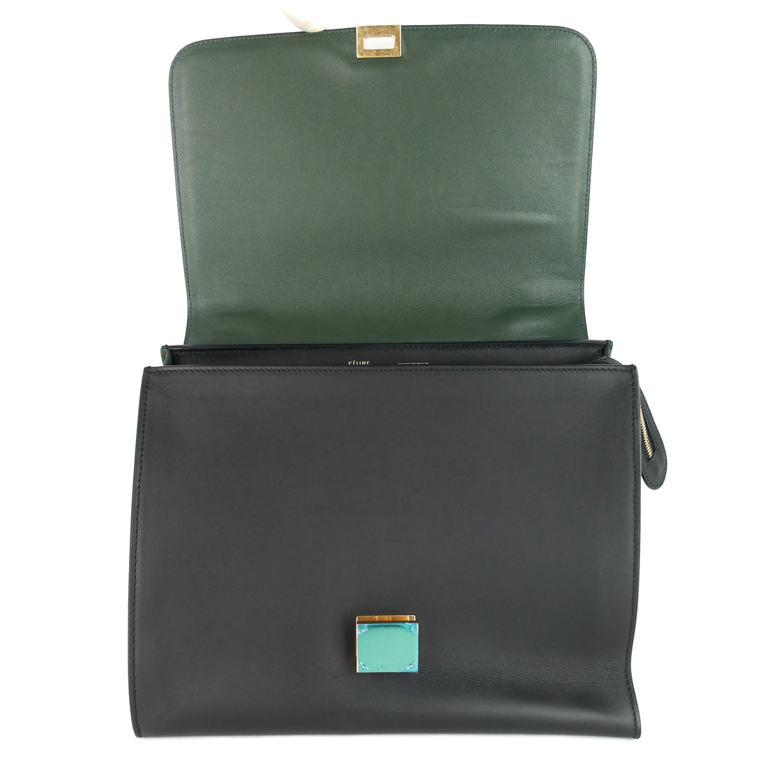 Celine Trapeze Calfskin Leather and Suede Bag