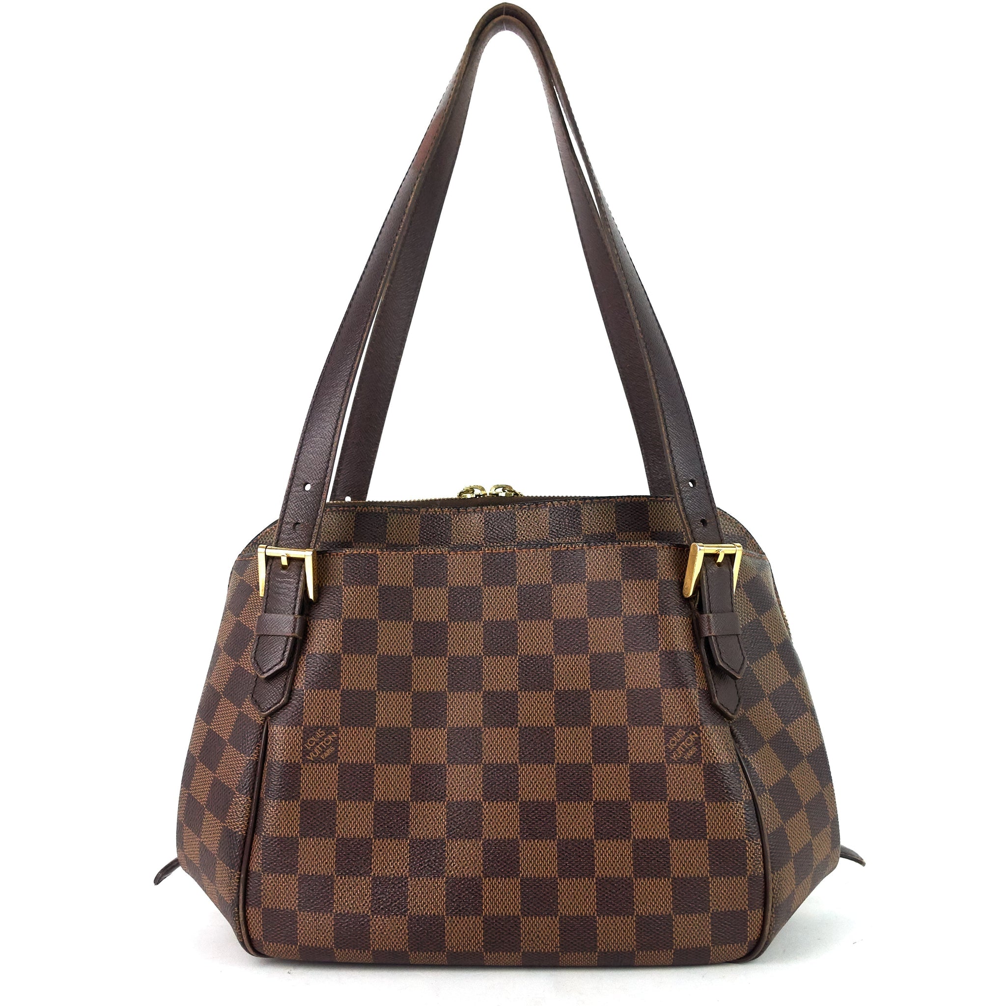 LOUIS VUITTON Belem MM Damier Ebene Canvas Bag