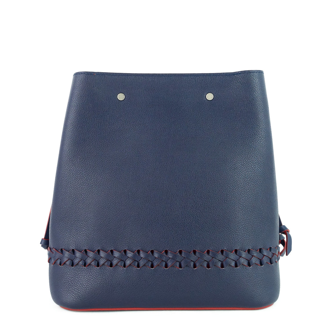 LOUIS VUITTON LockMe Calfskin Leather Braided Bucket Bag