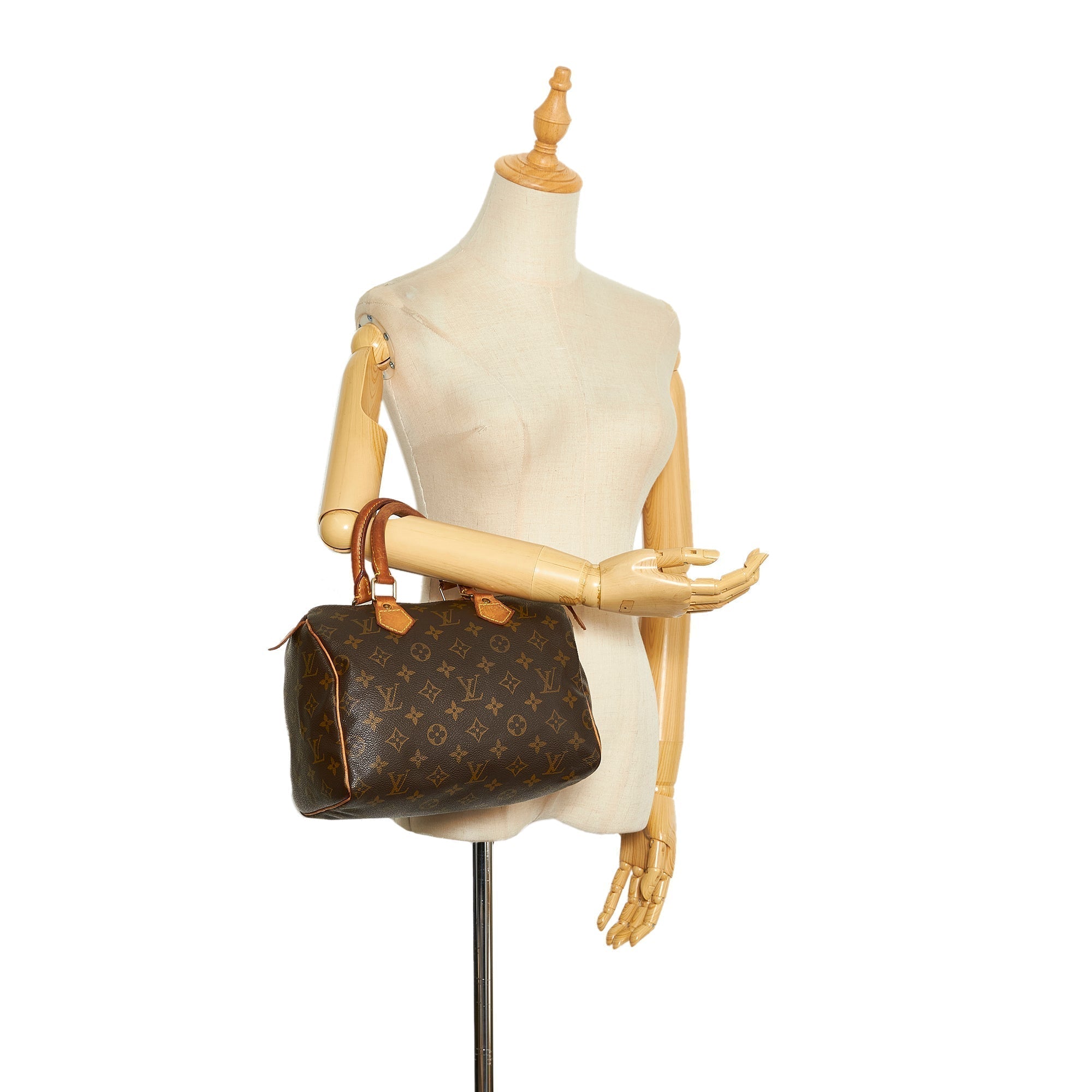 LOUIS VUITTON Monogram Speedy 25 Brown