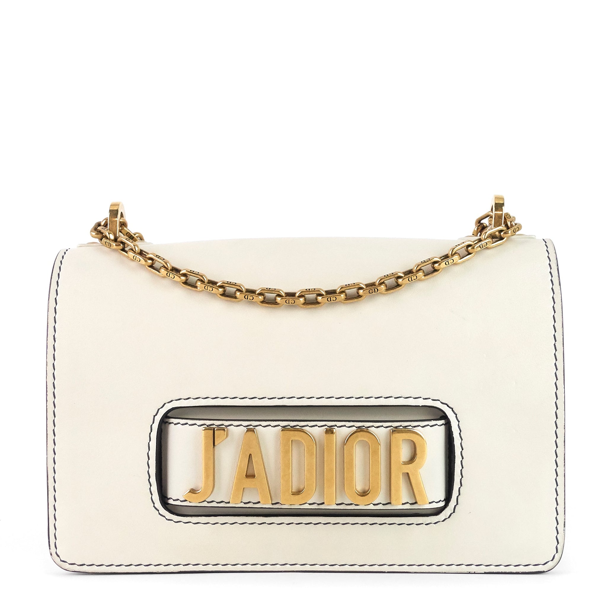 DIOR J'Adior Calf Leather Chain Flap Bag