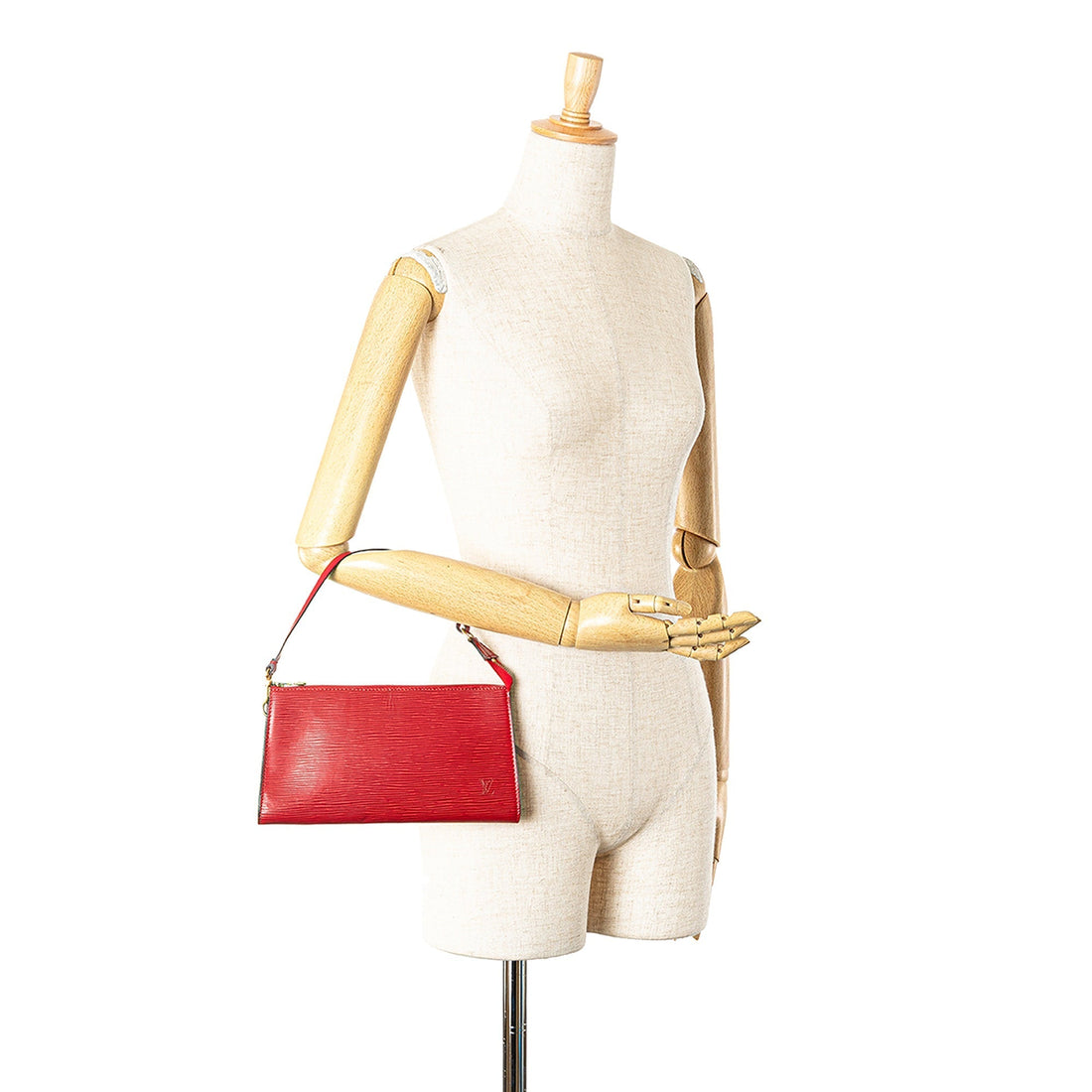 Red Louis Vuitton Epi Pochette Accessoires Shoulder Bag