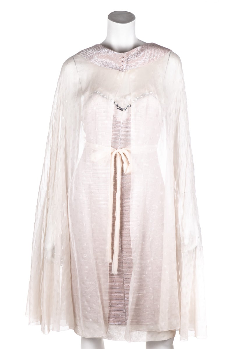 Chanel Pink Tweed and Chiffon Dress Size M | FR 40