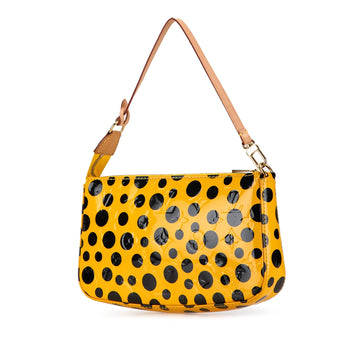 Yellow Louis Vuitton x Yayoi Kusama Monogram Vernis Dots Infinity Pochette Accessoires Shoulder Bag