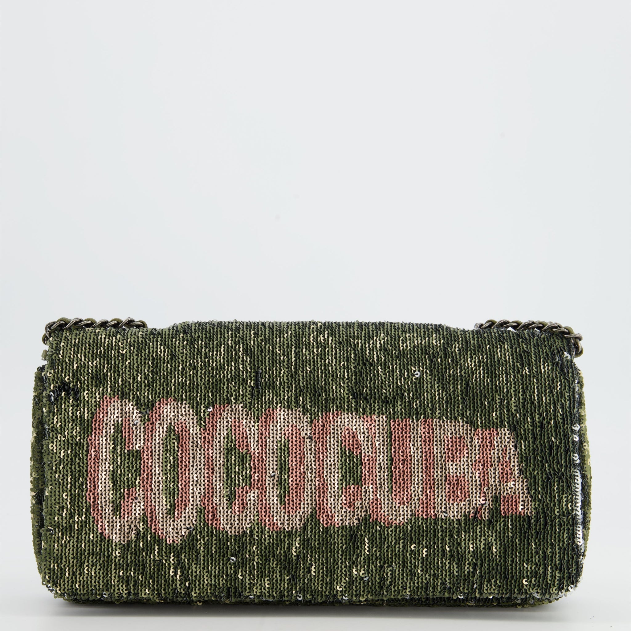 *Limited Edition* Chanel Limited Edition Khaki Sequin Coco Cuba Bag
