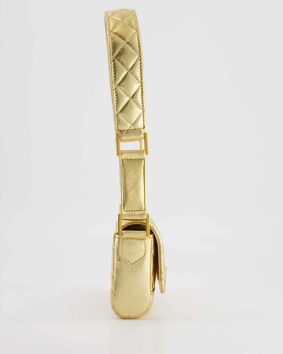 Chanel Vintage Gold Quilted Mini Bag with 24K Gold Hardware