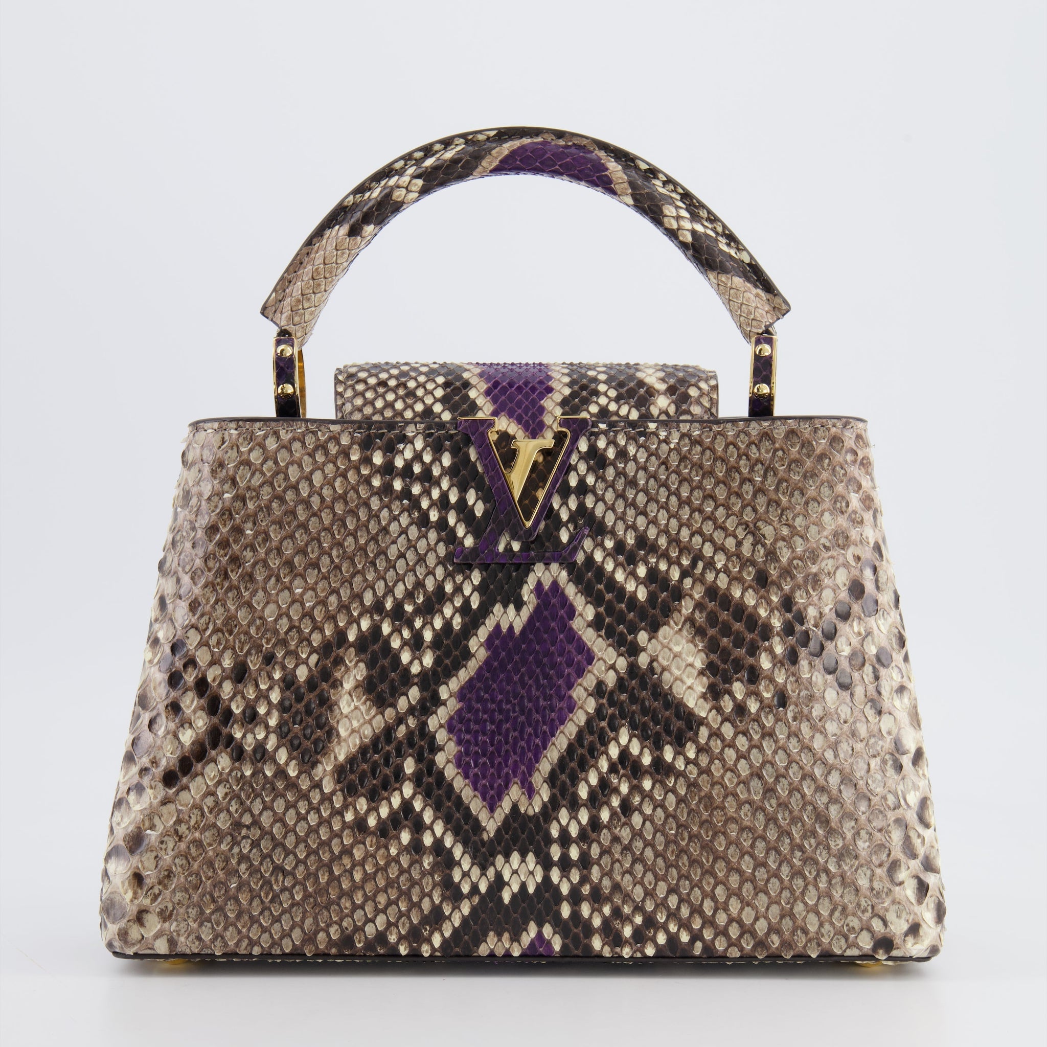 Louis Vuitton Python Capucines BB Bag with Gold Hardware