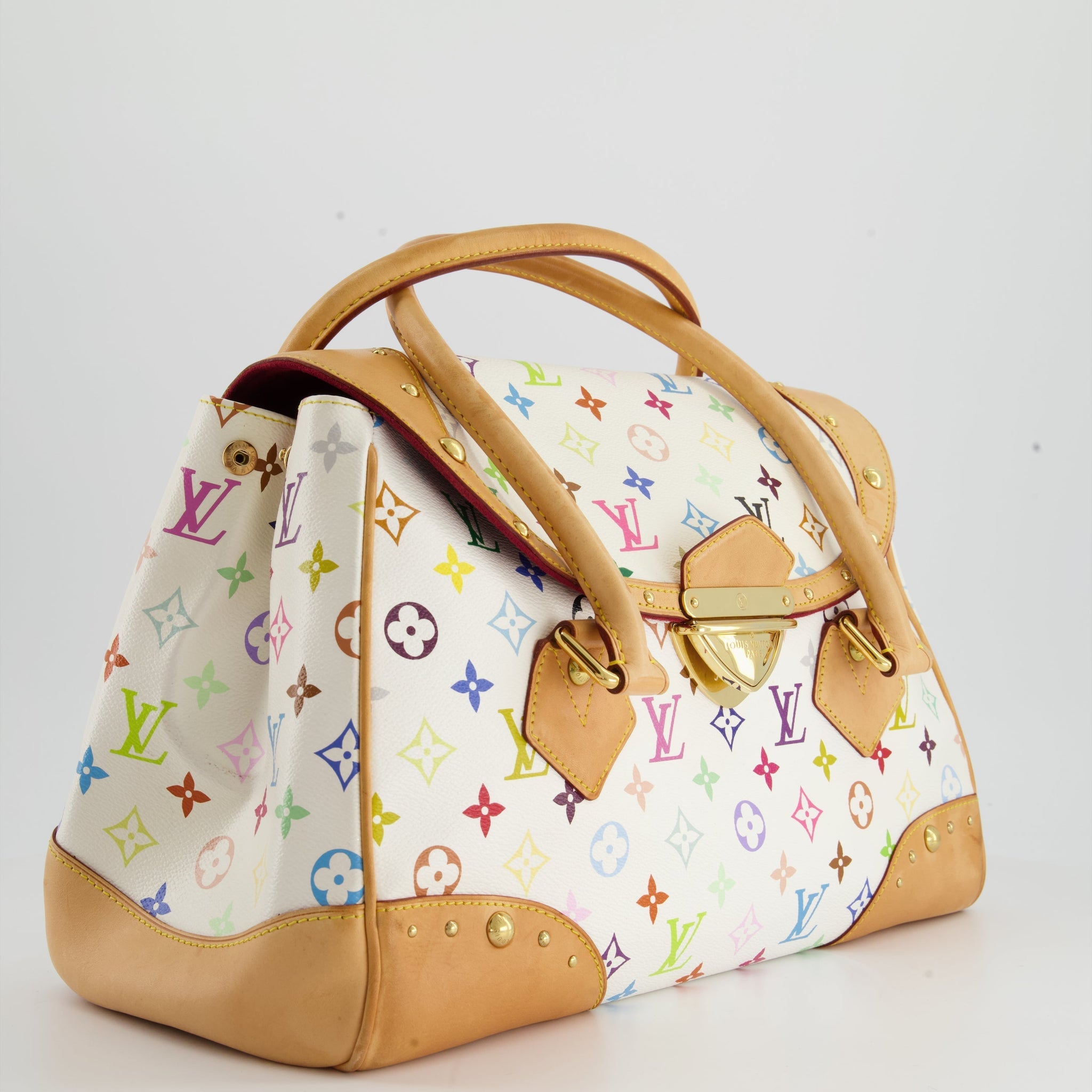 Louis Vuitton Monogram Multicolour Murakami Beverly GM Bag with Gold Hardware