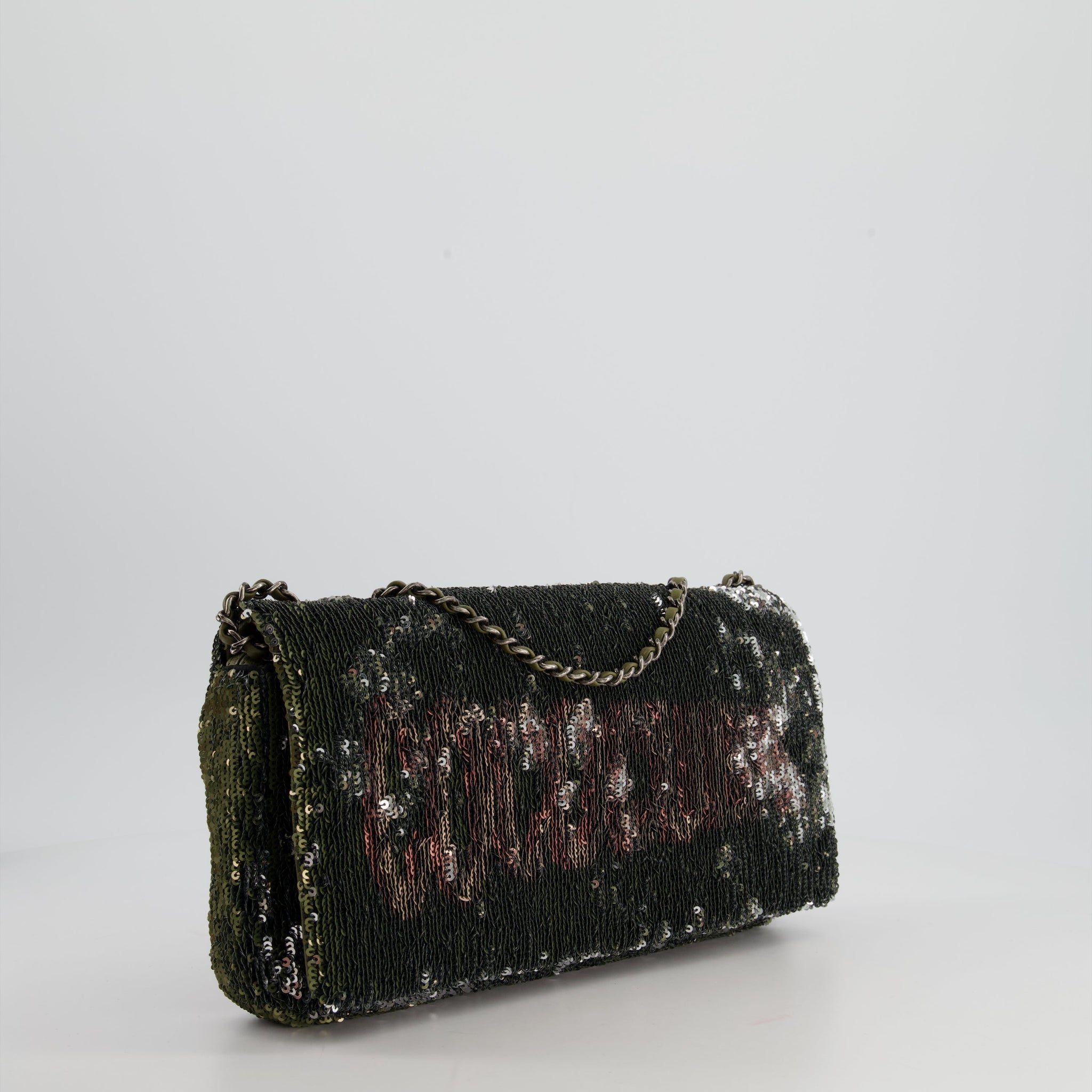 *Limited Edition* Chanel Limited Edition Khaki Sequin Coco Cuba Bag