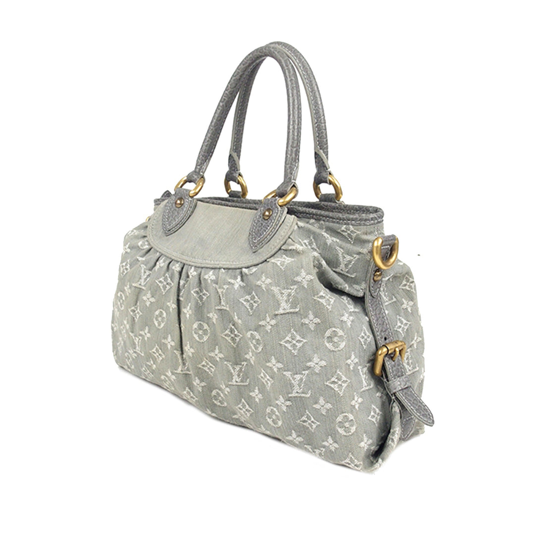 Gray Louis Vuitton Monogram Denim Neo Cabby MM Satchel