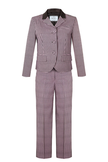 PRADA Two Piece Check Purple