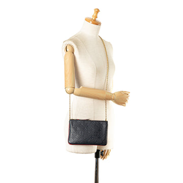 Blue Louis Vuitton Monogram Empreinte Double Zip Pochette Crossbody Bag