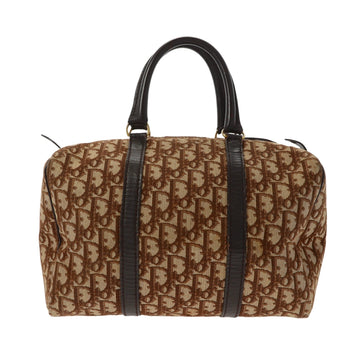 CHRISTIAN DIOR Bowling Handbag in Beige Fabric