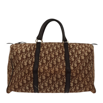 CHRISTIAN DIOR Bowling Handbag in Beige Fabric