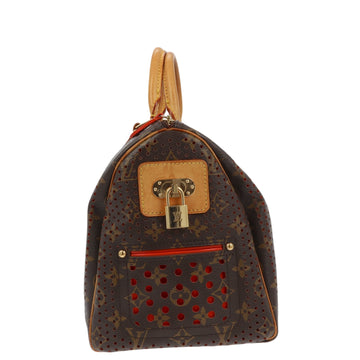 LOUIS VUITTON Limited Edition Orange Monogram Perforated Speedy 30 Handbag