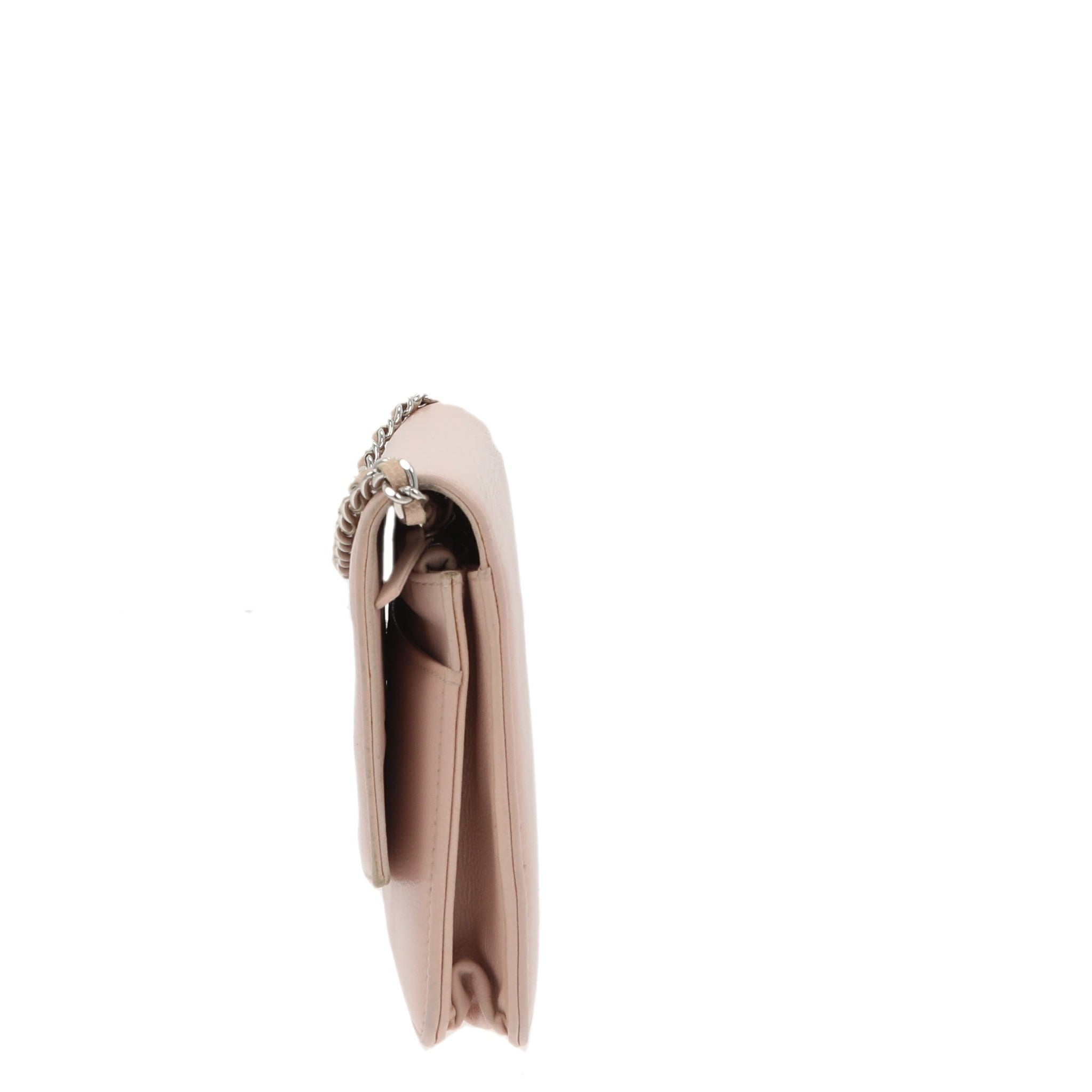 CHANEL WOC Wallet on Chain Pochette in Pink Leather