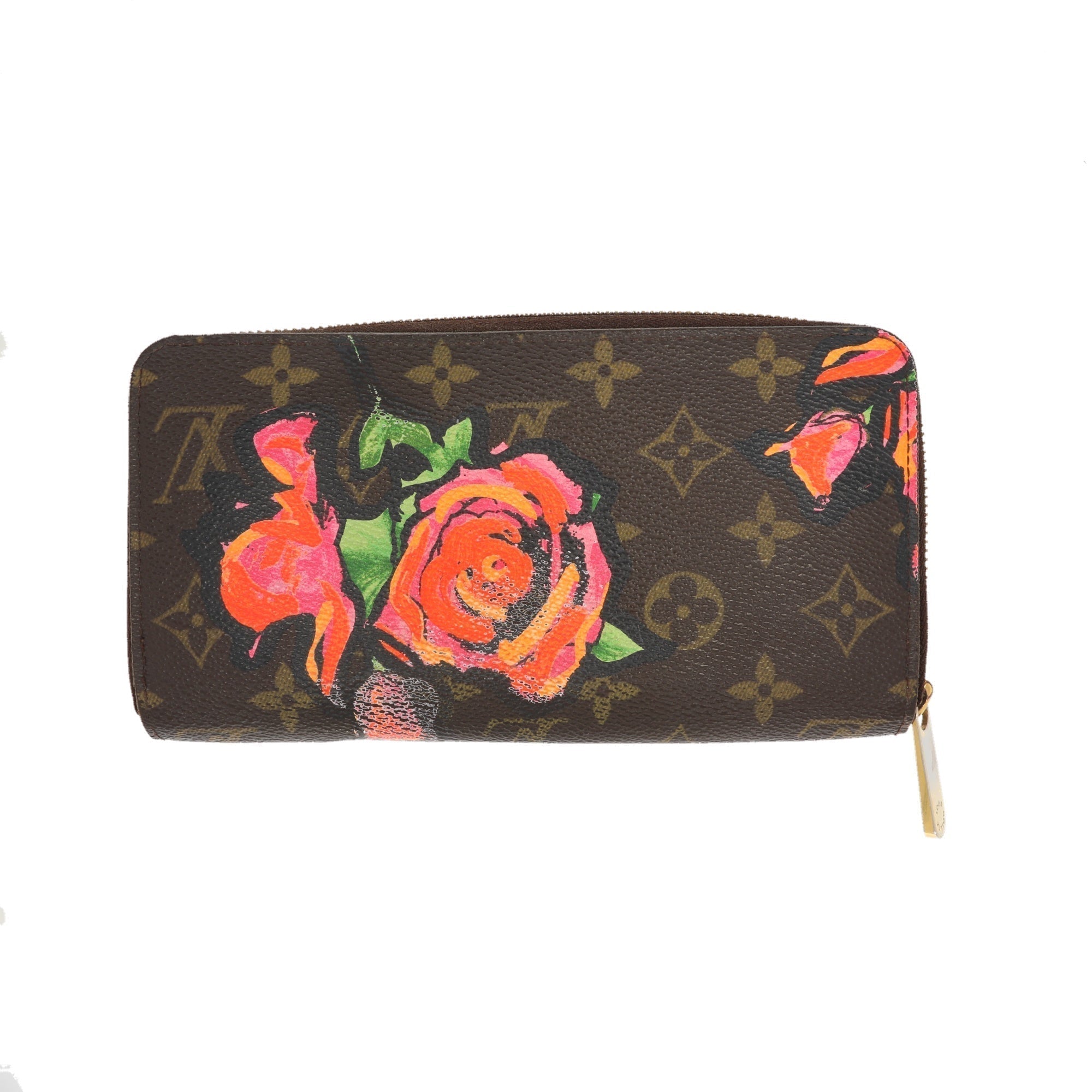LOUIS VUITTON Limited Edition x Stephen Sprouse Roses Wallet in brown canvas