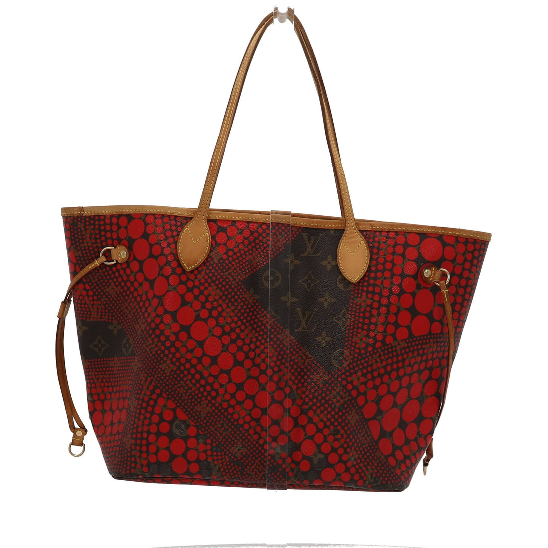 LOUIS VUITTON Limited Edition Rouge Yayoi Kusama Monogram Waves Neverfull MM Bag