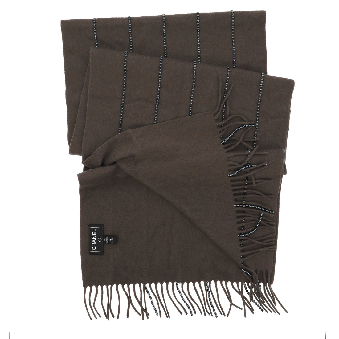 CHANEL Scarf in Grey Cachemire