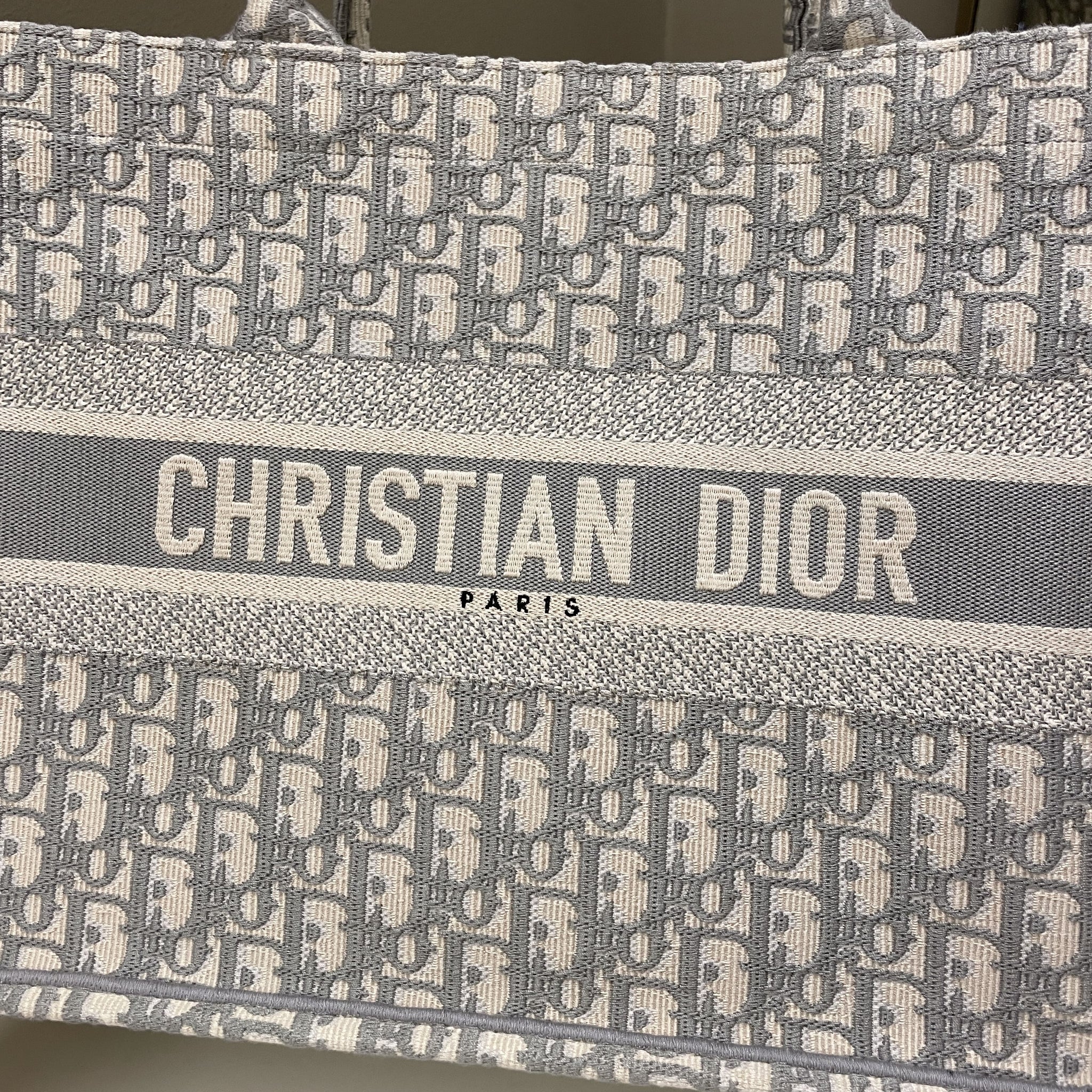 Dior Book Tote Grey Oblique