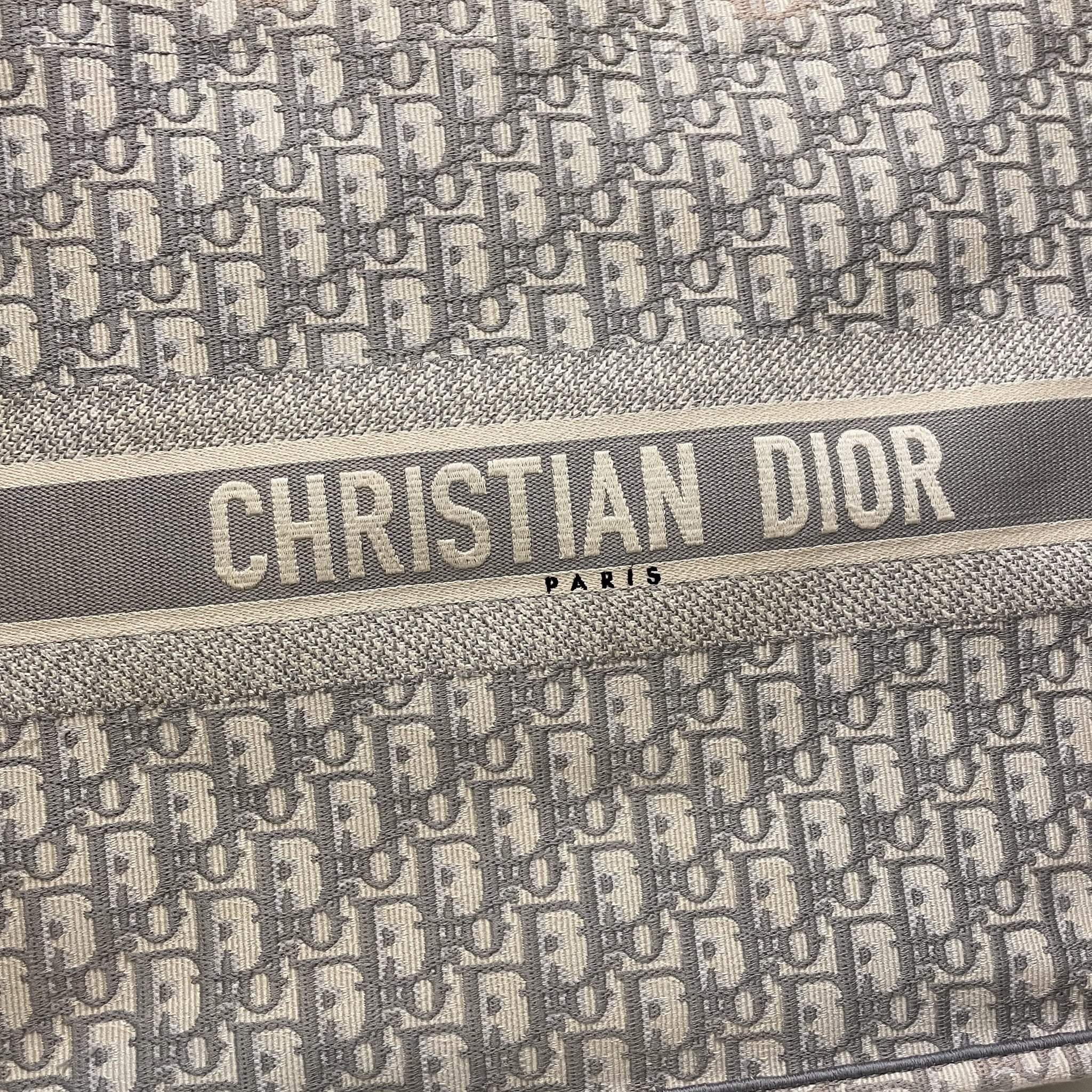 Dior Book Tote Grey Oblique