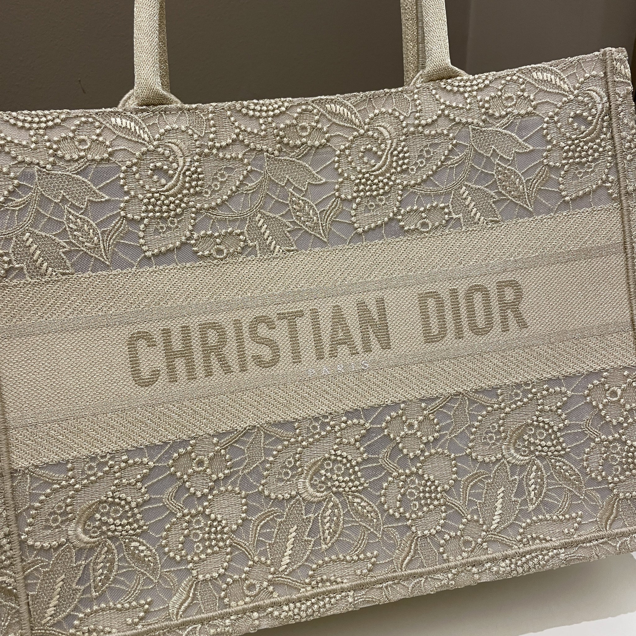 Dior Book Tote Gold Embroidery
