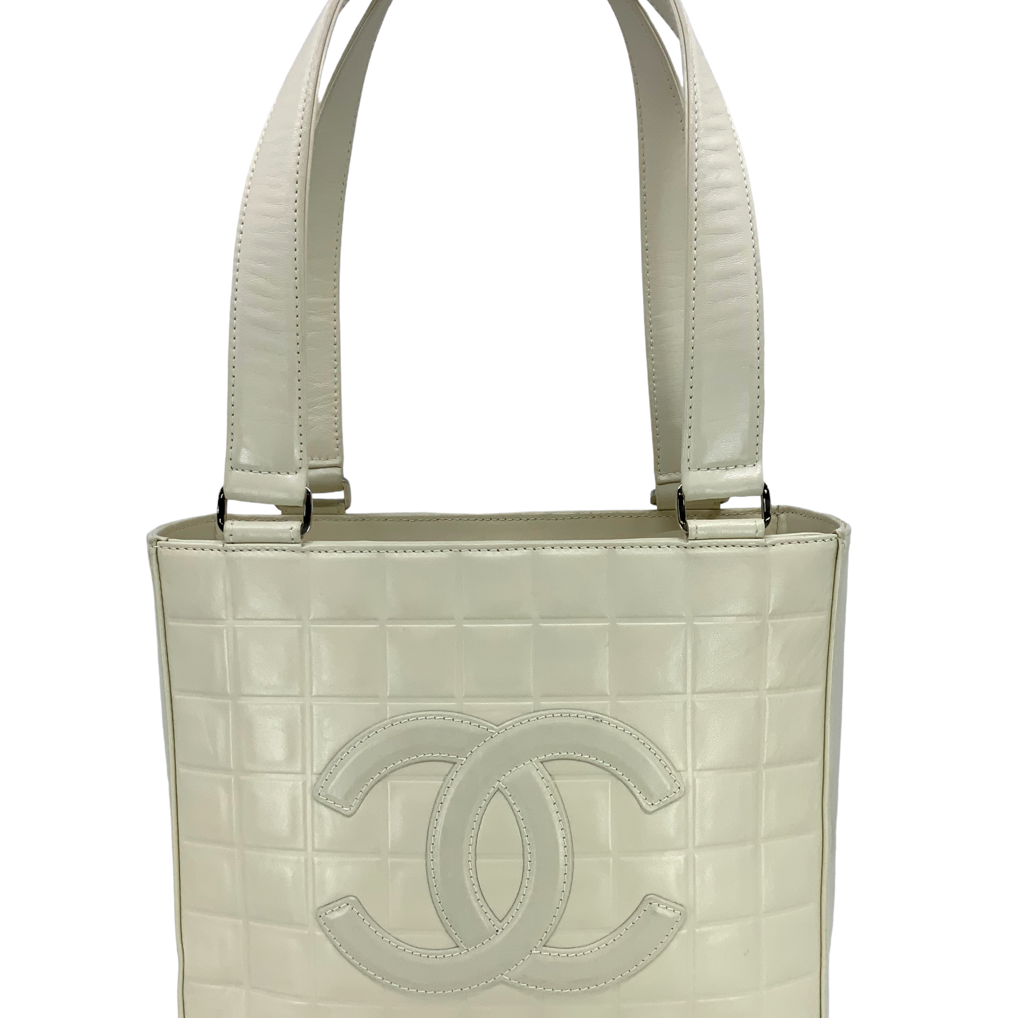 CHANEL Small Chocolate Bar Square Stitch Tote Bag