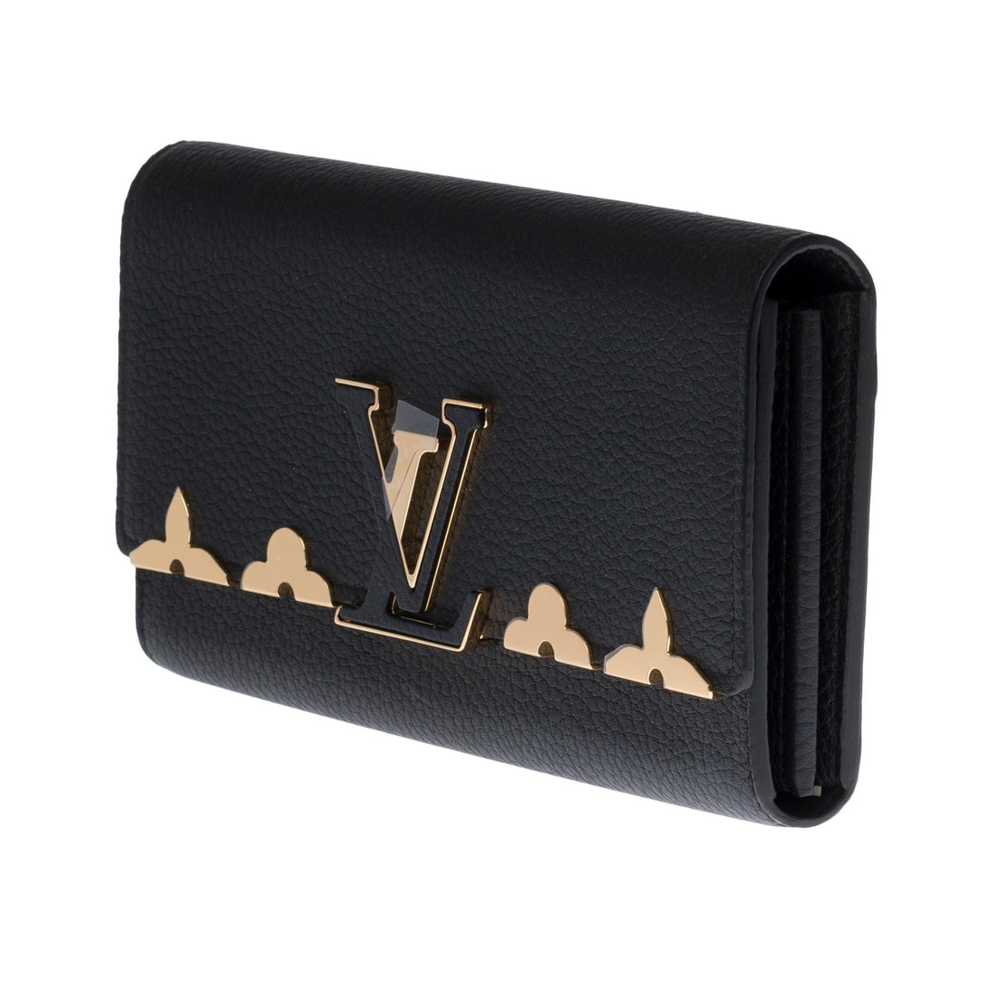 LOUIS VUITTON Brand New Capucines GM Wallet in black Taurillon leather