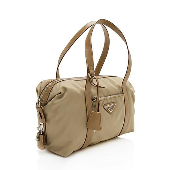 Prada Tessuto Vitello Zip Lock Small Tote