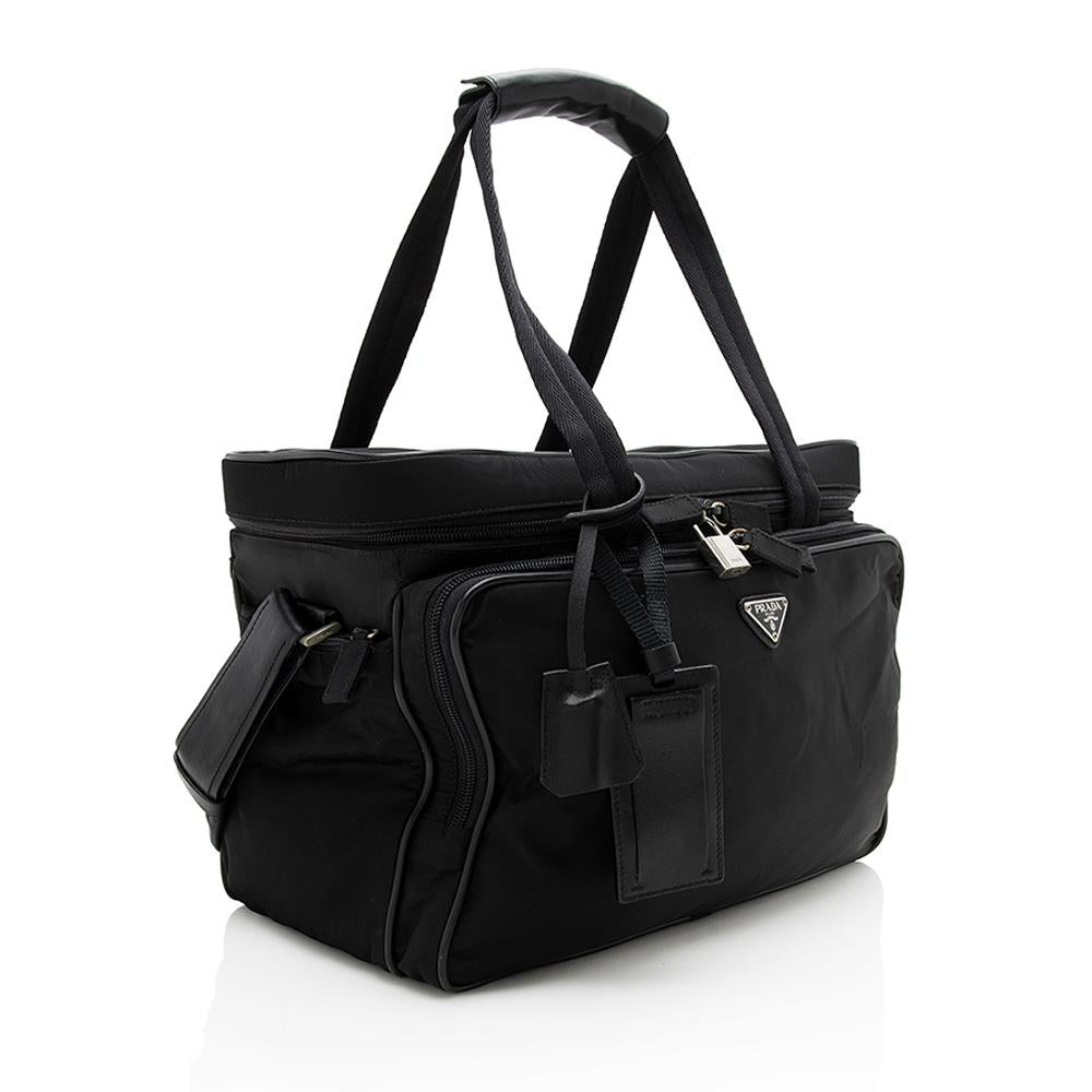 Prada Vintage Tessuto Travel Zip Around Tote (SHF-12393)