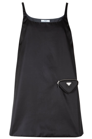 PRADA Re-Nylon Dress Black with Pocket