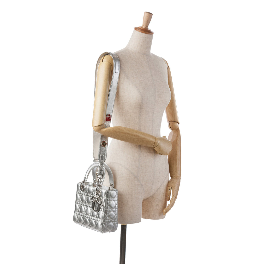 Dior Small Calfskin Cannage My ABCDior Lady Dior Silver