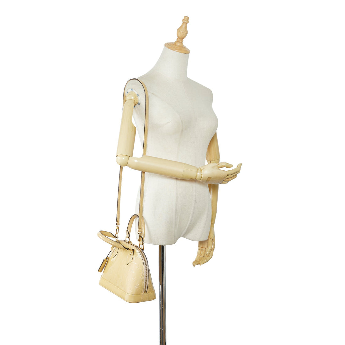 LOUIS VUITTON Monogram Vernis Alma BB Yellow