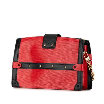 Red Louis Vuitton Epi Trunk Clutch Crossbody Bag