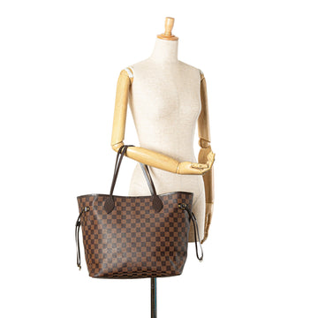 Brown Louis Vuitton Damier Ebene Neverfull MM Tote Bag