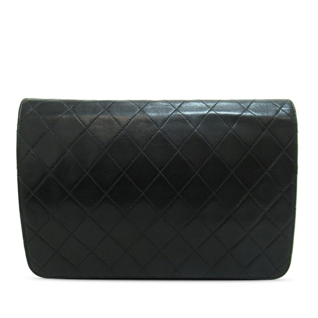 Chanel CC Quilted Lambskin Single Flap Crossbody Bag