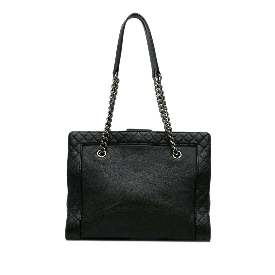 Black Chanel Medium Calfskin Boy Reverso Shopping Tote