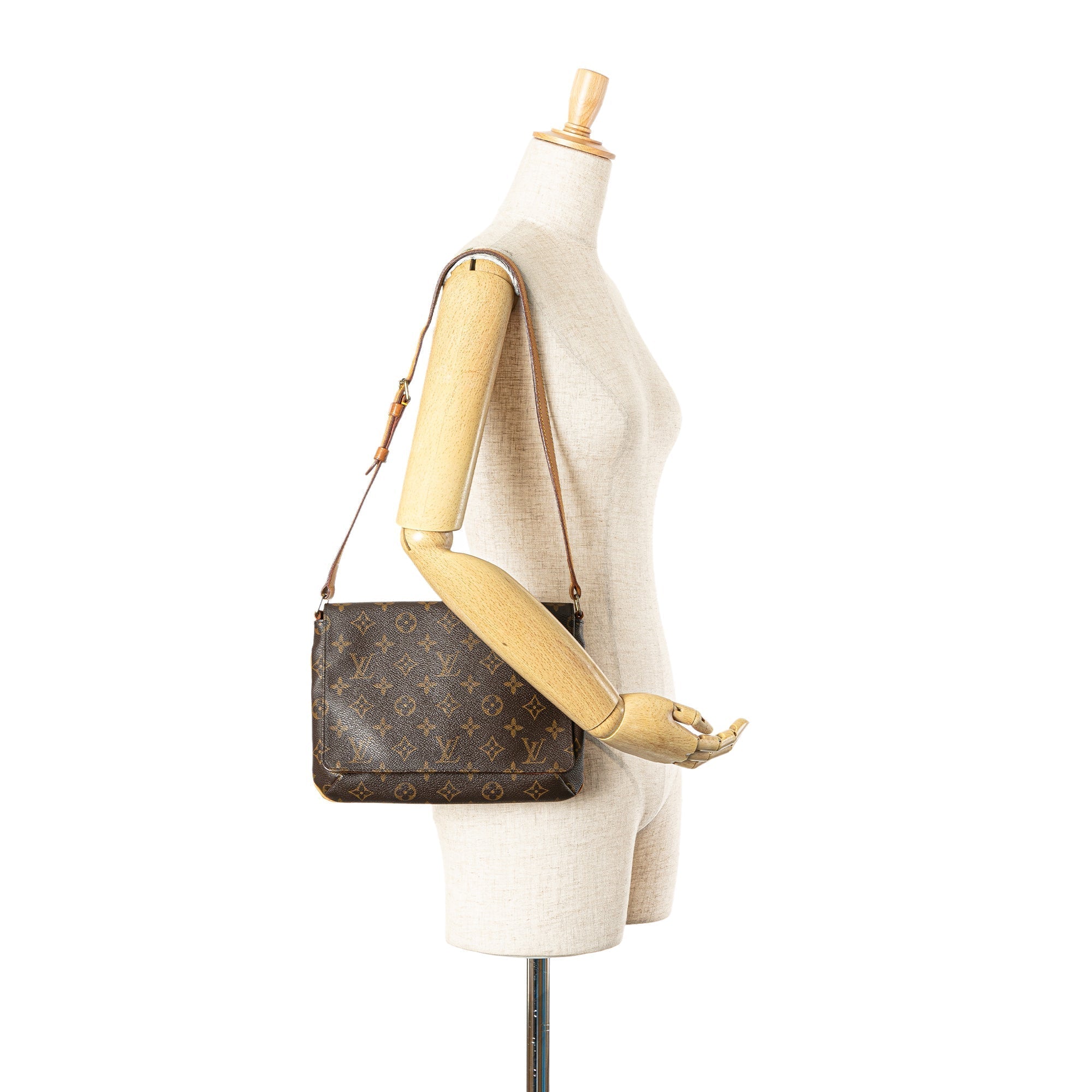Brown Louis Vuitton Monogram Musette Tango Short Strap Shoulder Bag