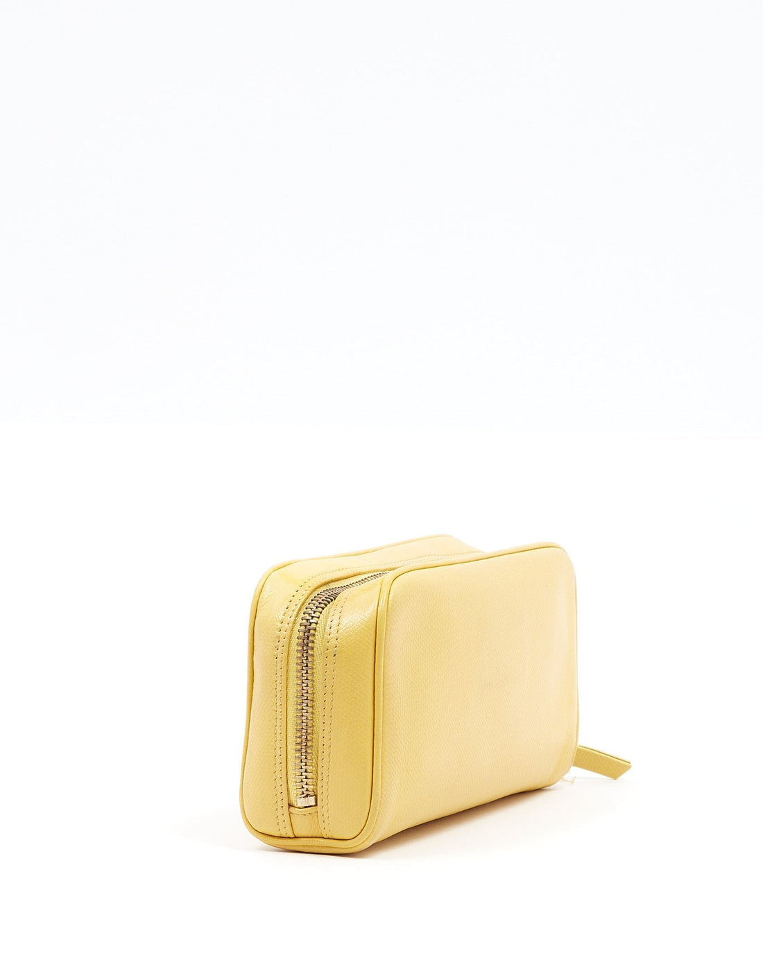 Chanel Yellow Caviar Leather CC Zip Pochette/Pouch